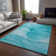 Premium Machine Washable Cerrito AMF507 Teal Rug