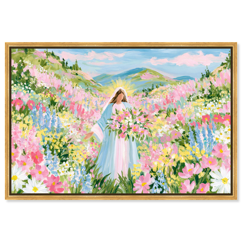 «Heavenly Bride II», reproduction sur toile encadrée par Evelyn, H 26 po x l 38 po, Encadrement doré