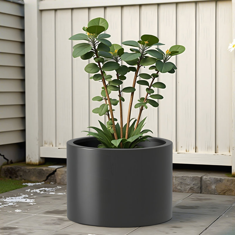 Ensemble de lit de jardin surélevé rustique durable pour diverses plantes, H 15,50 po x l 20 po x P 15,50 po, Noir