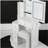 29.2" Small Size Left Bedside Cabinet Vanity Table + Cushioned Stool,2 AC+2 USB Power Station,Hair dryer bracket,Extra Large Touch Control Sliding LED Mirror,Tri-color Switching,Brightness Adjust-702067147
