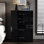 Commode 4 tiroirs en noir