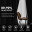 Ensemble de 2 rideaux occultants en velours occultant avec œillets pour chambre / salon de 84 po, noir-119929834