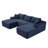 Corduroy Ottoman, Upholstered Cloud Ottoman For Boneless Couch In A Box, Compressed Memory Foam Footrest No Assembly Require (ONLY OTTOMAN)-98061266