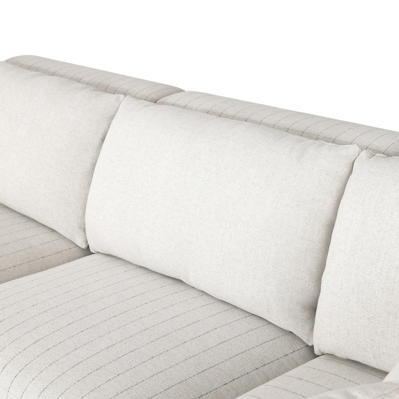 Adler Outdoor 5 - Seat Patio Sectional, Amalfi Natural/Alessi Linen, Right Hand Facing