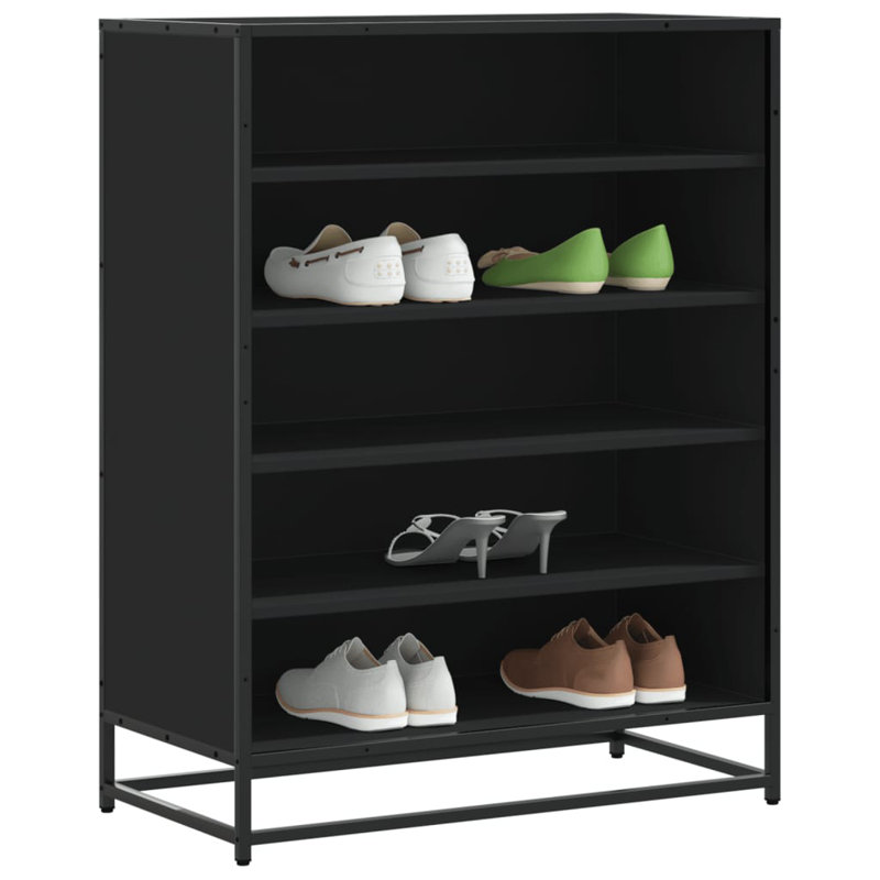 10 Pair Shoe Storage Cabinet, Black