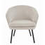 Chaise d'appoint en velours côtelé avec pieds en métal noir, conception moderne en tonneau-2100286805