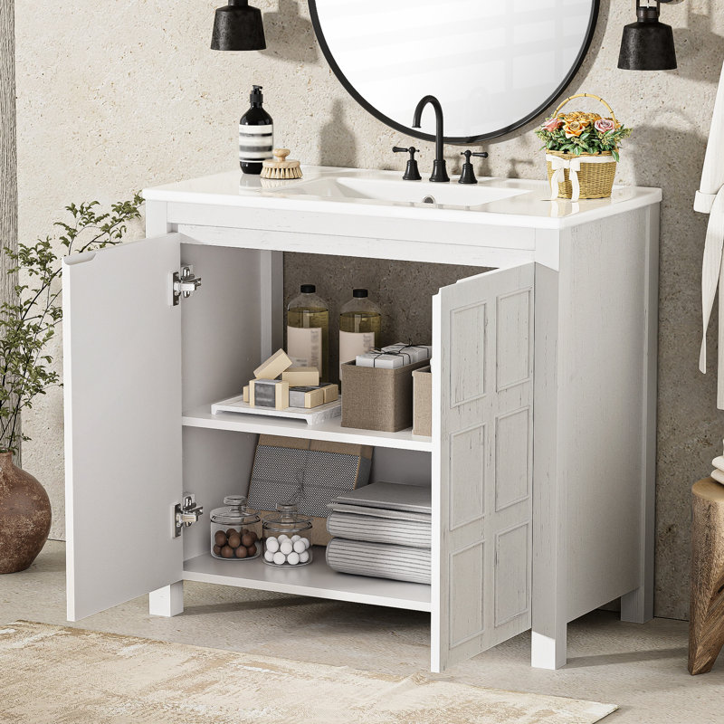 Meuble-lavabo l 17,86 po x P 36,6 po x H 33,49 po