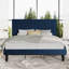 Modern Corduroy Upholstered Platform Bed Frame With Adjustable Headboard, Under Bed Storage, No Box Spring Required, Full Size,Queen Size,King Size,Multiple Colours-372373946-372373940