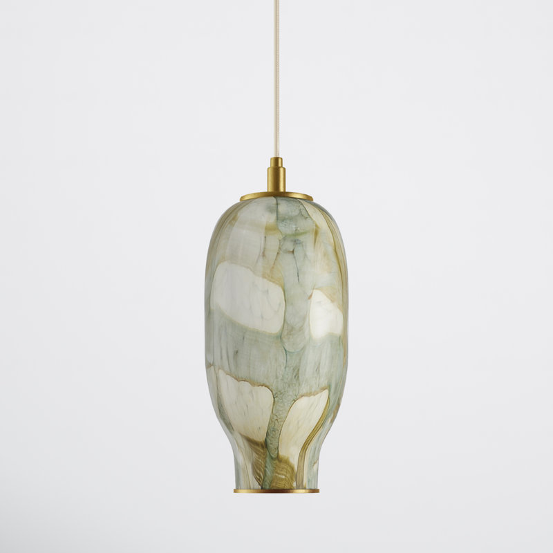 Vashti Pendant In Pale Blue Glass