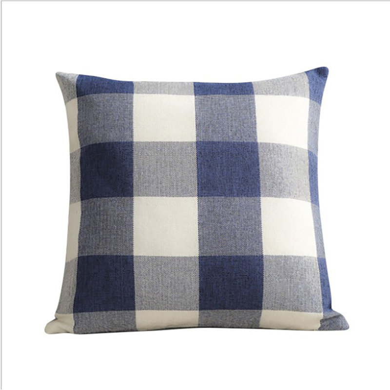  Ensemble de 2 housses de coussins décoratifs avec insertions - Ensemble complet de coussins décoratifs 18 po x 18 po, Bleu