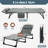 Lachara Adjustable 5-position Adults Reclining Folding Chair w/ Pillow&Cushions, Perfect For Camping-1571318908