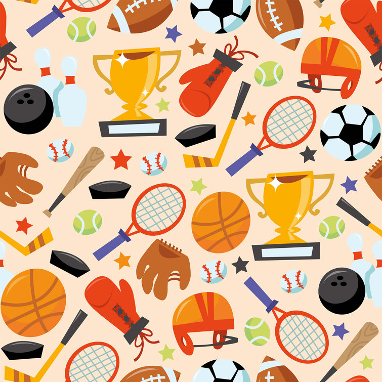 Sports wallpaper pattern Stock Vector by ©goodvector 103531572