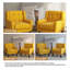 Jaqueze Upholstered Polyester Tufted Square Arm Accent chair-1210499320