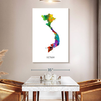 Carte d'aquarelle d'Aliaz au Vietnam I