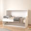 Lit escamotable avec bureau, mobilier de chambre idéal pour les petits espaces, lits gigognes horizontaux et verticaux et meubles peu encombrants, lits pliables (simple horizontal)