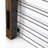 24 Bottle Wall Mounted Wine Bottle Rack in Smoked Mango
