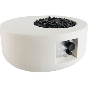 Bluegrass Living 26 Inch Carlisle MGO Propane Fire Pit Table Glass Beads & Cover-Model# HF26900AA