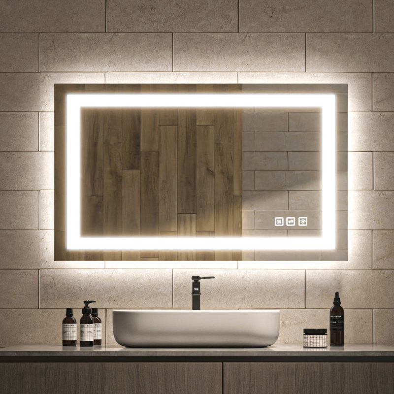Ulrika Flat LED Mirror, Rectangle, 24" x 40"