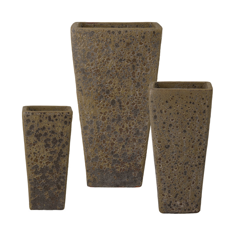 PLATEAUX CARRÉS CRISCO TALL, BULLE 19,5; 25; H 31,5 po, Brun