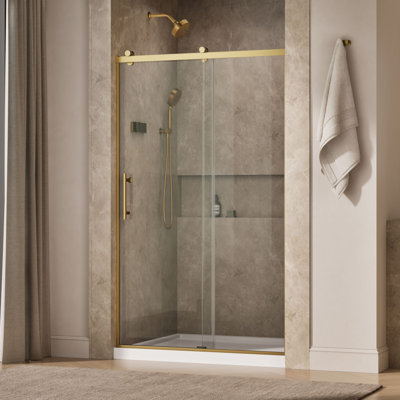 RELY 3/8 SHOWER DOOR 77X48 HDL,SN