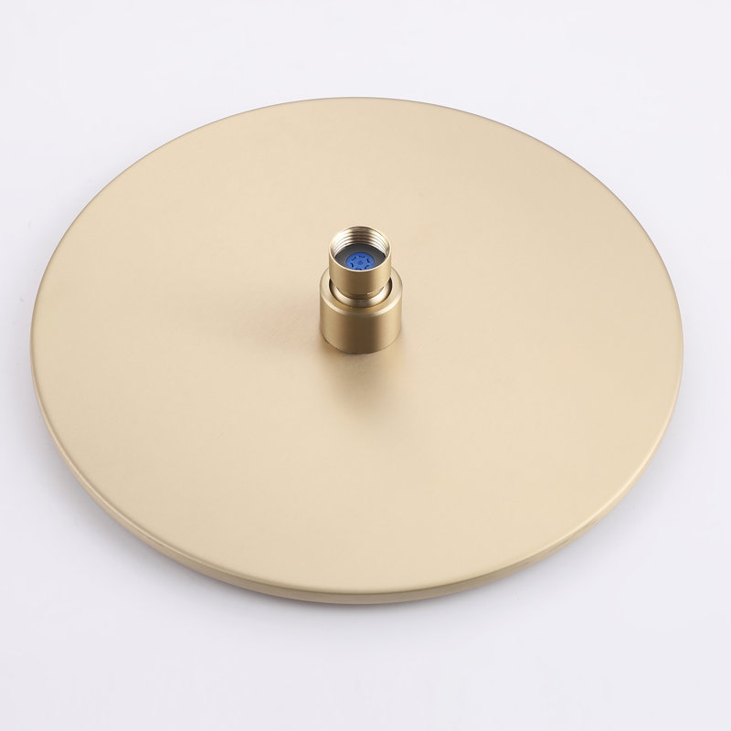 Pommeau de douche mural effet pluie, ensemble de robinetterie de douche, Gold