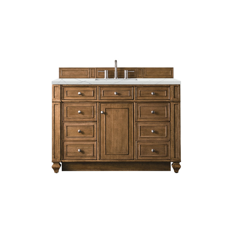 Bristol 48'' W Single Bathroom Vanity Base, Saddle Brown