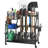 Heavy Duty 3-Tier Garden Tool Organizer With Wheels, Storage Basket, And Multi-Function Design For Garage, Shed, Yard, And Basement