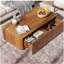 Table basse rectangulaire Mid-Century de 47,2 po avec tiroirs de rangement-426056379