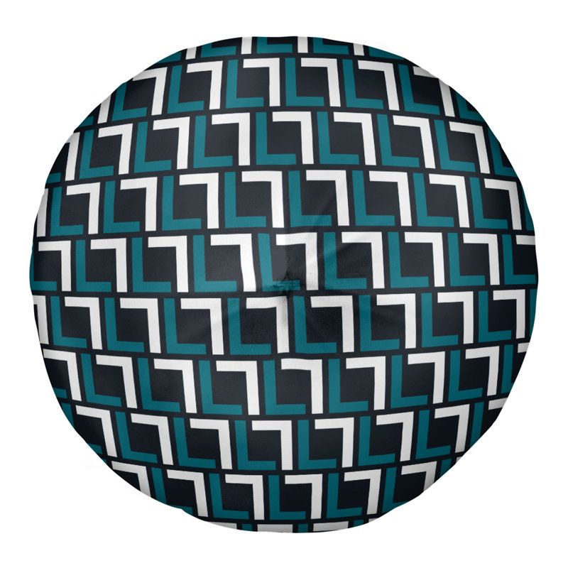 Housse et insert de coussin carré de luxe Jacksonville Football, 26 po x 26 po, Bleu sarcelle / blanc / noir