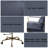 Gray Leather Office Chair
