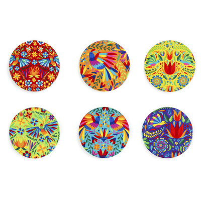 Ceramic Round 6 Piece Coaster Set