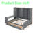 Multi-Functional Daybed with Desk, Shelves, Cabinets and Drawers, Space-Saving Bed Frame with Storage, Reversible Layout, Wood Frame for Bedroom, Apartment, Home Office-112651672-112651678