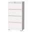 Classeur latéral à 4 tiroirs avec serrure, classeur métallique pour bureau à domicile, rangement horizontal en acier pour dossiers format lettre/légal/A4, blanc