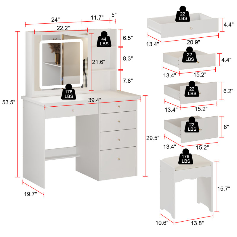 Altabelli Vanity, White