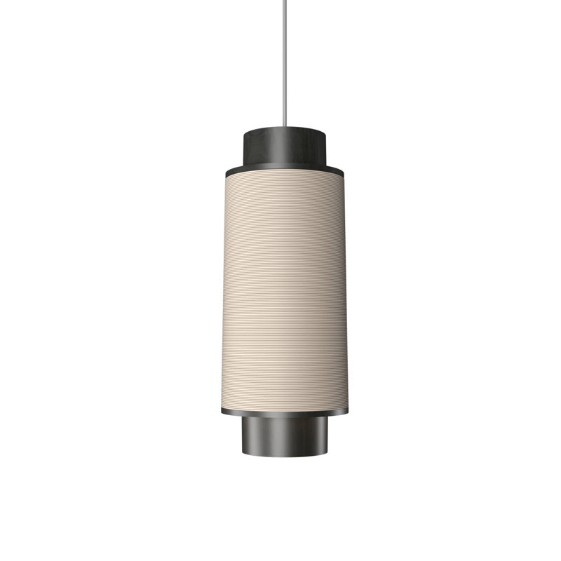 Luminaire suspendu cylindrique Accord, 19.68" H x 6.3" W x 6.3" D, Charcoal