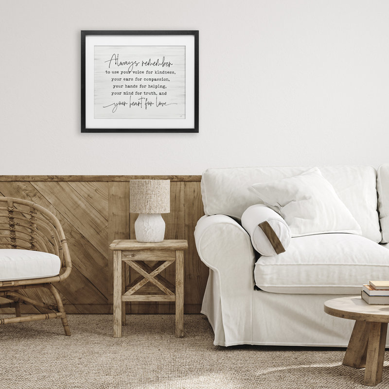 «Always Rappelez-vous Heart For Love», impression sous verre, design by Lux + Me Designs, H 13 po x l 16 po