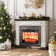 Abiud 44" Electric Fireplace w/ Mantel, Dancing Flame Effect & Stacked Stone Surround, Remote Control Timer