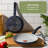 T-fal Essentials Ceramic Non-stick Cookware, 3 Quart Saucepan With Lid, Midnight Blue