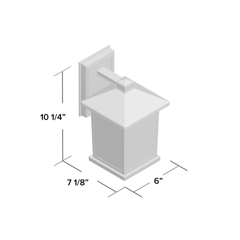 Lovette Aluminum Wall Light, 10.25" H x 6" W x 7.13" D