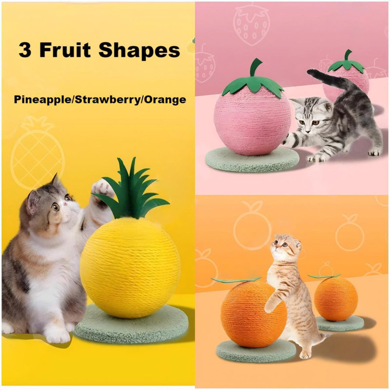 Fruit-Shaped Wear-resistant Sisal Cat Scratching Post