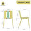 Ensemble de 4 chaises de salle à manger d'extérieur avec siège imperméable et pieds en métal-129533468