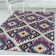 Tapis mauve / jaune / noir Brenner