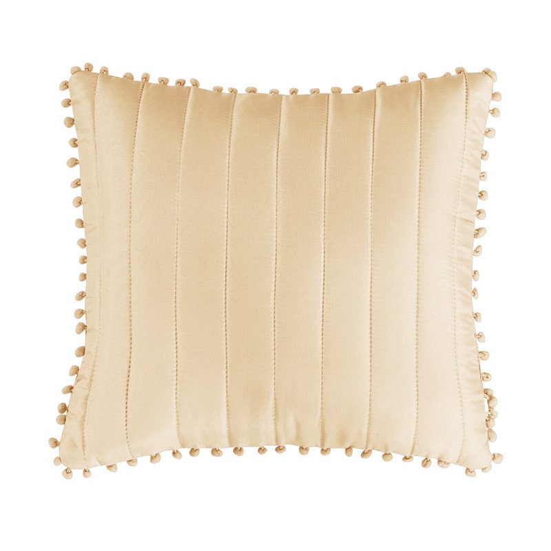Lobel Indoor / Outdoor Striped Square Scatter Cushion Cushion Cover, Beige