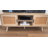 Boho TV Stand with Rattan Doors and Open Storage for TVs up to 55", Media Console Table with Storage Cabinet-91459500