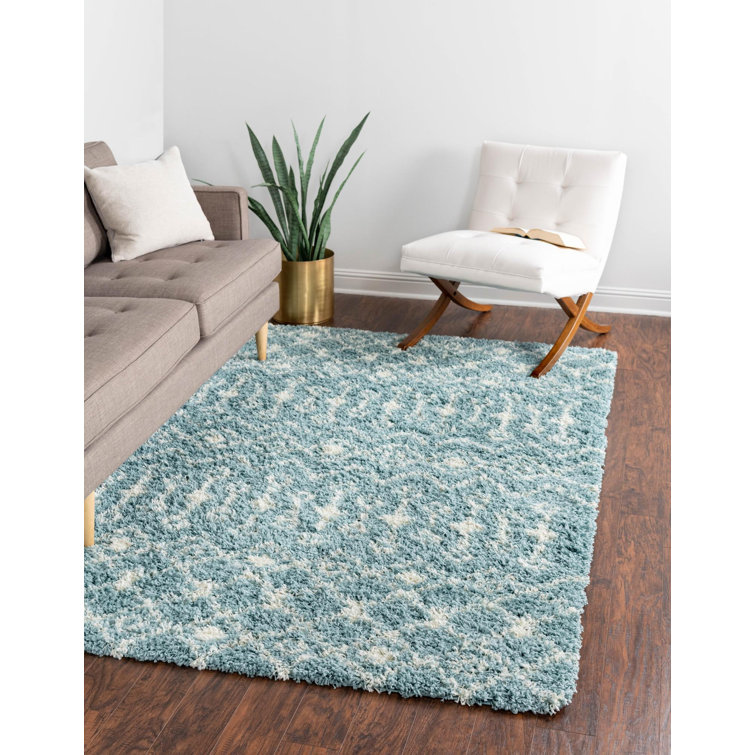 Tapis bleu clair Griego