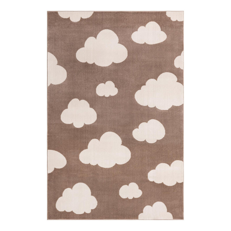 Unique Loom Clouds Whimsy Kids Rug, Rectangle 4'1" x 6'1"