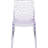Helskdg Transparent Stacking Side Chair with Artistic Pattern Design