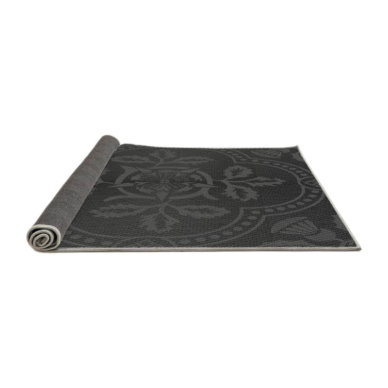 Tapis de la zone grise laine, Rond 3 pi