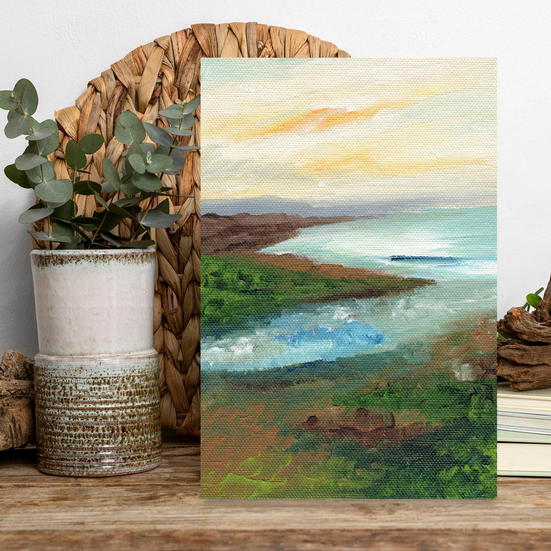 Serene Coastal Landscape Peaceful Serene Tranquil Coastal Landscape Wall Art Print