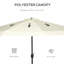 Parasol de patio de 9 pi avec bouton poussoir inclinable et manivelle Outsunny-823158905